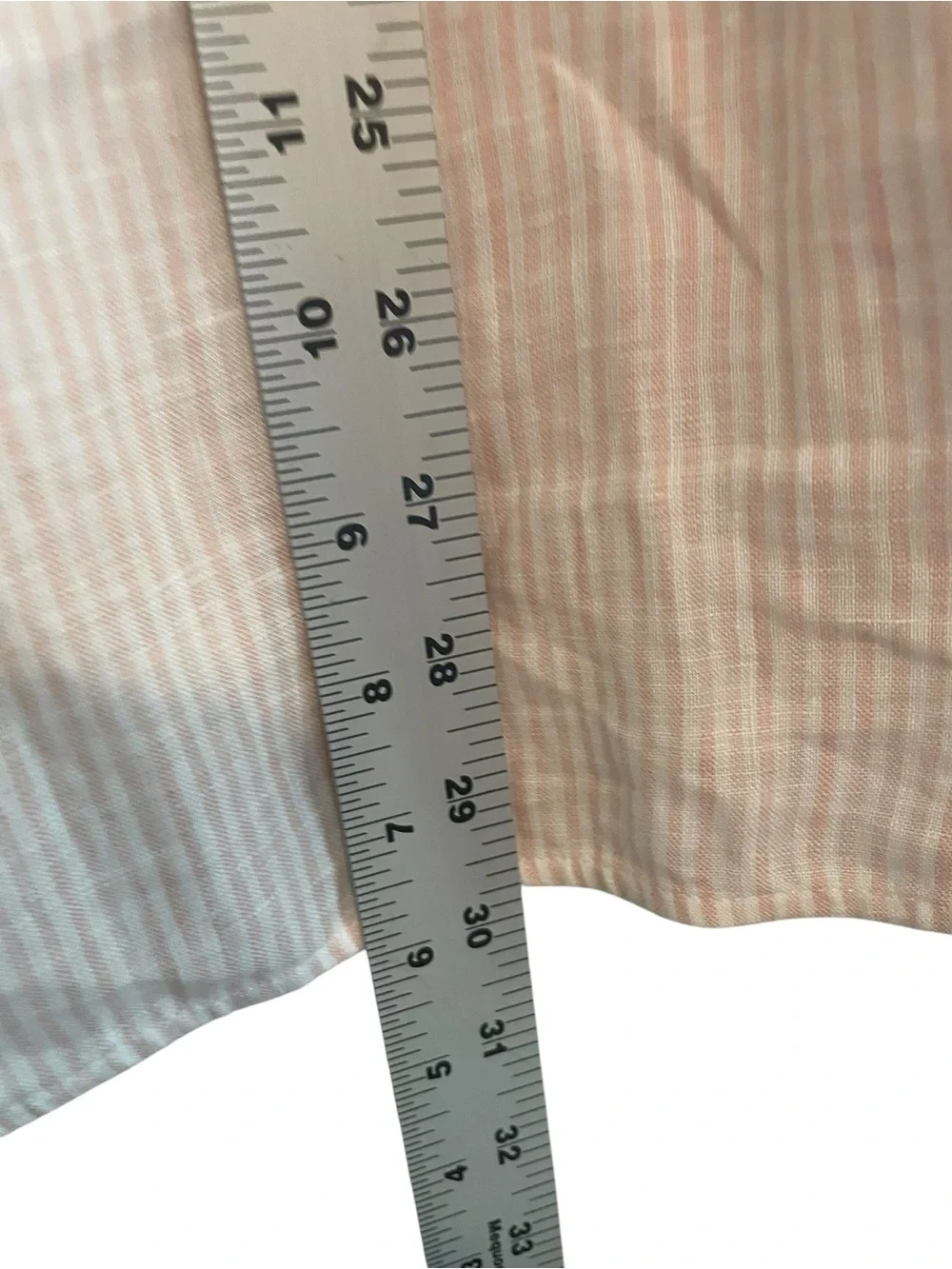 Lafayette 148 Womens Linen Pink Pin Stripe Long Sleeve Button Up Shirt Top Sz M - Picture 6 of 10